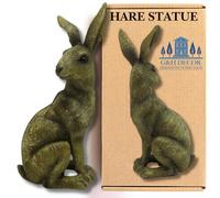 G&H Decor Hare Statue | Hare Ornaments for Living Room | Resin Animals | 24cm Sitting Rabbit Ornaments | Bronze Animal Ornaments | Hand Painted Hare Ornaments for the Home | Resin Hare Gifts | Hares