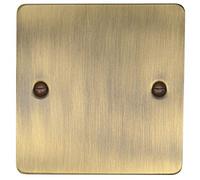 G&H FAB31 Flat Plate Antique Bronze 1 Gang Single Blank Plate
