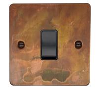 G&H FTC1B Flat Plate Tarnished Copper 1 Gang 1 or 2 Way Rocker Light Switch