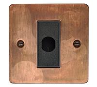 G&H FTC79B Flat Plate Tarnished Copper 1 Gang Flex Outlet Plate