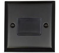 G&H SFB69B Spectrum Plate Matt Black 1 Gang Triple Pole 10A Fan Isolator Switch