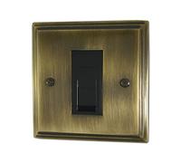 G&H VAB61B Victorian Plate Antique Bronze 1 Gang RJ45 Cat5e Data Socket