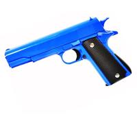 G/HA Series Academy Edition - Two-Tone Blue Zinc Alloy Spring-Powered 6mm Precision Sports Training Model with 10 Round Magazine & 1000-Pellets 0.12g BB Set