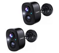 G-Homa Outdoor Surveillance Camera, Battery Wireless Surveillance Camera Outdoor/Indoor with Colour Night Vision, AI PIR Motion Detection, 2-Way Audio, Black 2Pack