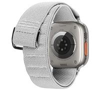 G-Hook Strap Compatible with Apple 49mm 38mm 40mm 41mm 42 44 45 46mm Adjustable Stretcy Nylon Band for iWatch Series 11 10 9 8 7 6 5 SE Ultra (L.Grey Grey, Wrist S /44, 45, 46, 49mm)