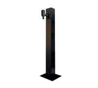 g Hose Holder with Frost-Proof Hydrant, Black 23.6"x2.4" - Perfect for Courtyards and Gardens