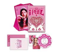 (G)I-DLE - (G)I-DLE - 6th Mini Album [I feel] (QUEEN Ver.) Playing Card + Lyric Paper + CD & Holder + Photo Card + Polaroid + Mini Poster + 2 Pin Button Badges + 4 Extra Photocards