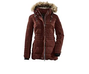 G.I.G.A. DX GIGEQ Oiva 34490-000 Women's Casual Functional Jacket in Down Look with Zip-Off Hood, Autumn Leaves, Size 34