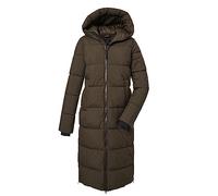 G.I.G.A. DX Women's quilted coat with hood/functional coat is water-repellent GW 50 WMN QLTD CT, dark brown, 34, 39840-000
