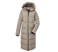 G.I.G.A. DX Women's quilted coat with hood/functional coat is water-repellent GW 50 WMN QLTD CT, light beige, 34, 39840-000