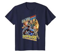 G.I. Joe A Real American Hero Let's Go! Retro Group Shot T-Shirt, Youth, Navy Blue, X-Small