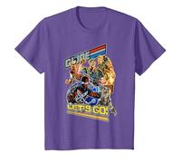 G.I. Joe A Real American Hero Let's Go! Retro Group Shot T-Shirt, Youth, Purple Heather, Large