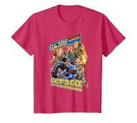G.I. Joe A Real American Hero Let's Go! Retro Group Shot T-Shirt, Youth, Red Heather, Small