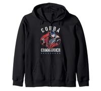 G.I. Joe Cobra Commander Distressed Retro Cobra Logo Vintage Zip Hoodie