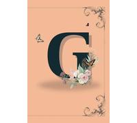 G: Initial Monogram Personal Letter alphabet Journal, 2024 Pantone color of the year, peach fuzz, Personalized Lined Notebook For Kids, Girls, Women, ... Soft Cover Diary, 120 Pages, size 6x9 inch.