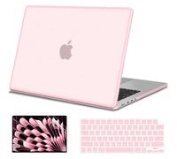 G JGOO Compatible with MacBook Pro 14 inch Case 2025-2021 Release M5 M4 M3 M2 M1 A3434 A3112 A3185 A3401 A2918 A2992 A2779 A2442, Anti-Crack Soft TPU Bumper Matte Hard Shell Case, Frosted Baby Pink