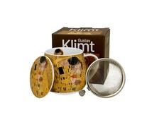 G. Klimt The Kiss Classic Inspired Tea Mug with Strainer & Lid - 0.43L
