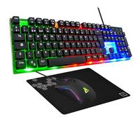 G-Lab Combo Yttrium - Keyboard and Gaming Mouse Pack, 3 in 1 Combo with QWERTY Gaming Keyboard, 105 Keys, Gamer Mouse 2600 dpi, Gamer Mouse Pad - PC/PS4/PS5 (New Version)