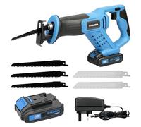 G LAXIA 20V Reciprocating Saws,Reciprocating Electric Saw with 5 Saws Blade, Maximum 3000SPM Li-Ion Brushless Reciprocating Saw,with 2.0Ah Batteries & Fast Charger