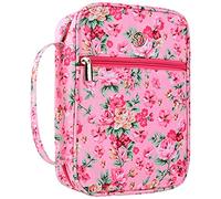 G-LEAF Bible Cover Case/Book Cover Floral Pattern with Handle Fits for Standard Size Bible, 10x7.5x2.5" - Gift for Mom Gift for Daughte