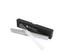 G.Liane Glass Nail File,Gentle Manicure for Natural Artificial Gel Nails | Crystal fingernail file with case,Long-lasting fine grit nail filer,Reusable washable nail care for women(Clear Round)