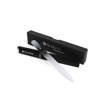 G.Liane Glass Nail File,Gentle Manicure for Natural Artificial Gel Nails | Crystal fingernail file with case,Long-lasting fine grit nail filer,Reusable washable nail care for women(Rainbow Black)