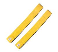 G-like Martial Arts Accessories Taekwondo Belt - 2 Pieces Belt Martial Arts Karate Judo Wushu Ju-Jutsu Ninjutsu Budo Kendo Aikido Training Competition for Adults Children - Cotton (240cm, Yellow)