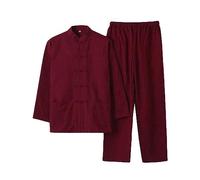 G-LIKE Men's Chinese Traditional Martial Arts Suit Kung Fu Tai Chi Classic Tangzhuang Long Sleeve Shirt Trousers Training Uniform Tracksuit