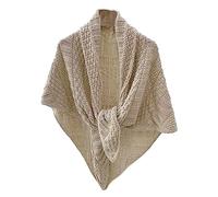 G-LIKE Women's Triangular Scarf - Spring Autumn Winter Knitted Warm Decorative Wrap Scarf Head Scarf Cape for Women Girls - Knitting Wool, beige