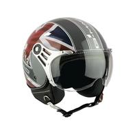 G-MAC Metro Evo Jet Open Face Retro Classic ECE 2206 Motorcycle Scooter Helmet (London Light, L)