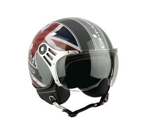 G-MAC Metro Evo Jet Open Face Retro Classic ECE 2206 Motorcycle Scooter Helmet (London Light, M)