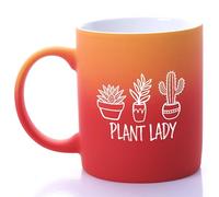 G MUGS Ceramic Coffee Mug for Garden Lovers Women,Personalized Gift Idea for Gardener,Birthday Gift for Her,Mom,13oz Pretty Red and Yellow Mug