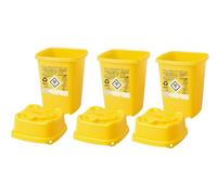 G+N Medical Sharps Disposal Container 3 Litre For Needles - Pack of 3 | Sharps Bin, For Needles, Lancets, Syringes, Tattoo & Beauty Waste, Puncture Resistant, Secure Closures, Regulation Compliant