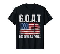G.O.A.T God Over All Things Religious Christian Faith T-Shirt