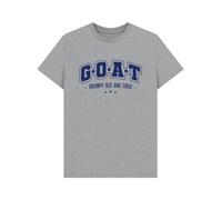 G.O.A.T Grumpy Old and Tired T-Shirt Funny Dad Humor, Funny G.O.A.T Grumpy Old and Tired T-Shirt for Men - Dad Humor Graphic Tee - Novelty Gift for Him Athletic Grey