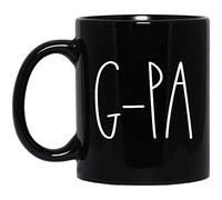 G-Pa Custom Funny Ceramic Coffee Mug11Oz Black - Dishwasher Safe - for Coffee Tea - Home Kitchen - Text Style Design - Best G-Pa Ever Birthday Gift