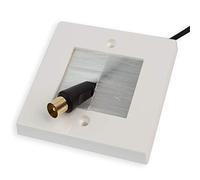 G-PLUG 1 Gang Brush Plate for HDMI, Cable Pass Through Wall Plate, White | Neat wall cable management for TV, Ethernet, coaxial and speaker cables; single-gang faceplate includes screws and wall plugs