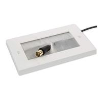 G-PLUG 2 Gang Brush Plate for HDMI, Cable Pass Through Wall Plate, White | Neat wall cable management for TV, Ethernet, coaxial and speaker cables; double-gang faceplate includes screws and wall plugs