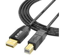G-PLUG USB 2.0 Printer Cable 5m - High Speed USB A to B Lead for Printer, Scanner, Fax, Digital Piano, DAC - available in 1m 2m 3m 5m - Black