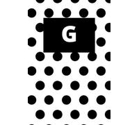 G: Polka Dot Spotty Diary Journal Monogram Initial G Book: 6x9" inches Notebook 100 lined pages