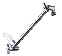 G-Promise 9 Inch Stainless Steel Shower Head Extension Arm, Adjustable Extender with Locking Set Screw, Rise or Lower Rainfall and Fixed Shower Head (Chrome)
