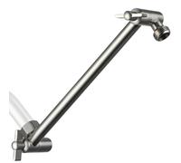 G-Promise 9 Inch Stainless Steel Shower Head Extension Arm, Adjustable Extender with Locking Set Screw, Rise or Lower Rainfall and Fixed Shower Head (Brushed Nickel)