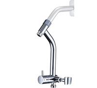 G-Promise All Metal Shower Diverter with Low Handheld Holder, 3-Way Diverter Valve with Pause Mode for Handheld and Fixed Shower Head, 4-Settings Universal Bathing System Replacement Part(Chrome)