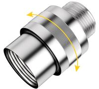 G-Promise All Metal Shower Head Shut Off Valve, G1/2" Shower Flow Control Valve for Handheld or Bidet Sprayer (Chrome)