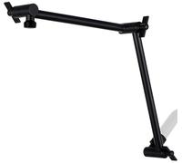 G-Promise Shower Head Extension Arm,Solid Brass Adjustable Extender with Lock Joint, Rise or Lower Rainfall and Fixed Shower Head (18 Inch, Matte Black)