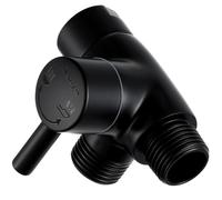 G-Promise Solid Metal Shower Arm Diverter for Hand Held Showerhead and Fixed Spray Head, G 1/2 3-Way Bathroom Universal Diverter System Replacement Part (Matte Black)