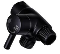 G-Promise Solid Metal Shower Arm Diverter for Hand Held Showerhead and Fixed Spray Head, G 1/2 3-Way Bathroom Universal Diverter System Replacement Part (Matte Black)