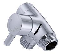 G-Promise Solid Metal Shower Arm Diverter for Hand Held Showerhead and Fixed Spray Head ∣ G 1/2 3-Way Bathroom Universal Shower System Replacement Part (Chrome)