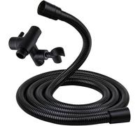 G-Promise Solid Metal Shower Arm Diverter with Holder for Hand Held Showerhead and Fixed Spray Head, G 1/2 3-Way Bathroom Universal Diverter System Replacement Part,71" Hose (Matte Black)