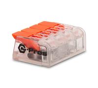 G-Pros Pack of 50 4-Way Cable Splicing Connectors - Compact Lever Connectors, 400 V (50, 4-Way)